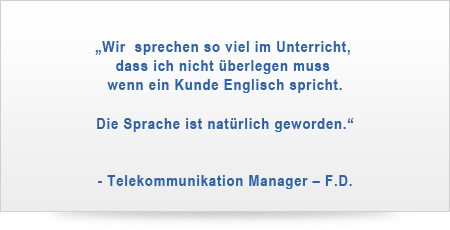 We speak so much during class, that I dont think twice when my clients speak English, it comes naturally.